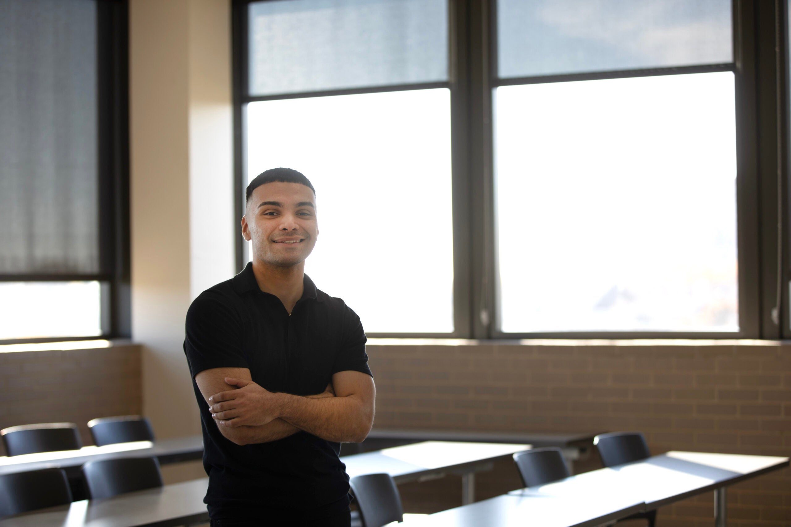 Student in auditorium