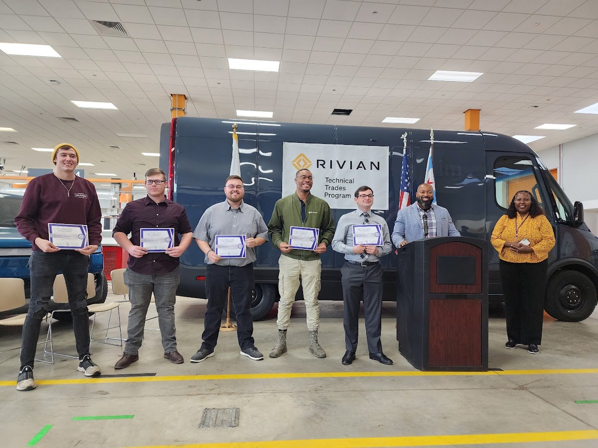 Olive-Harvey College and Rivian Celebrate Its First Graduating Class of the Rivian Technical Trades Program