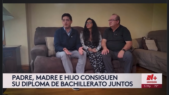 Family of three graduate together with their Illinois High School Diploma from Wilbur Wright College's Adult Education program